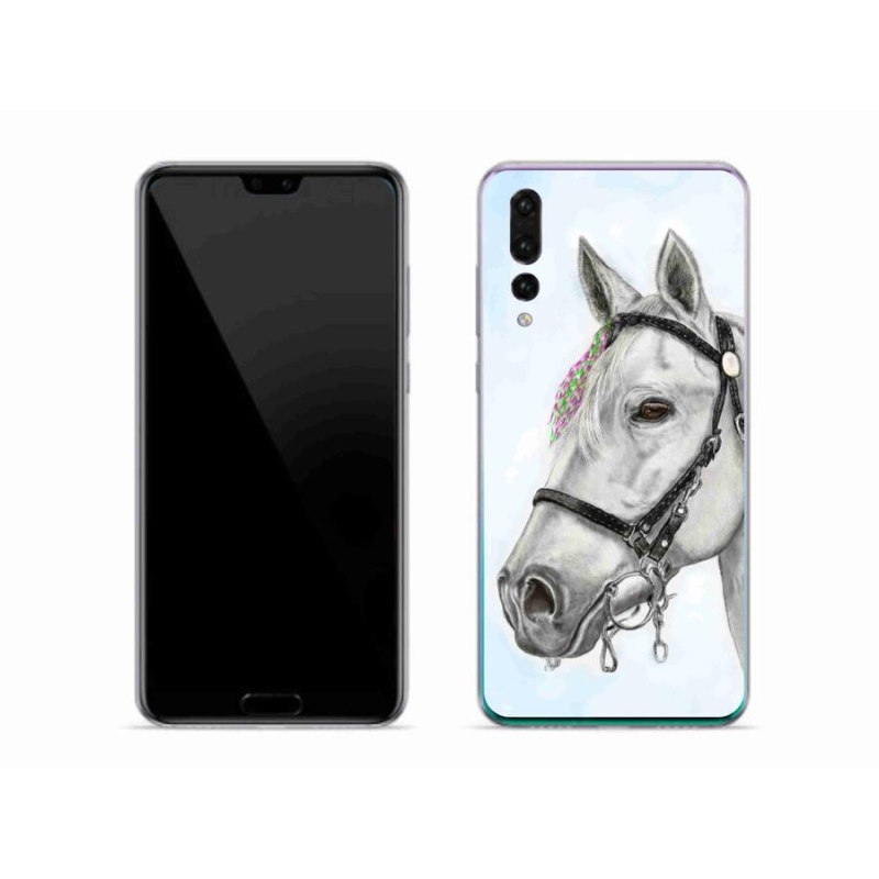 Gelový kryt mmCase na mobil Huawei P20 Pro - bílý kůň 1