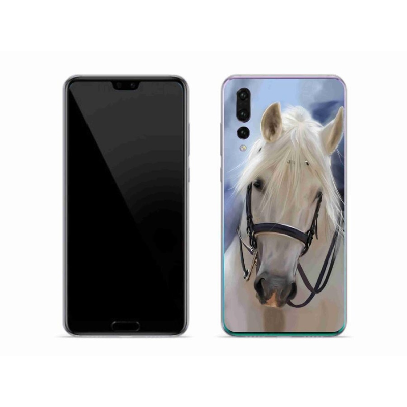 Gelový kryt mmCase na mobil Huawei P20 Pro - bílý kůň