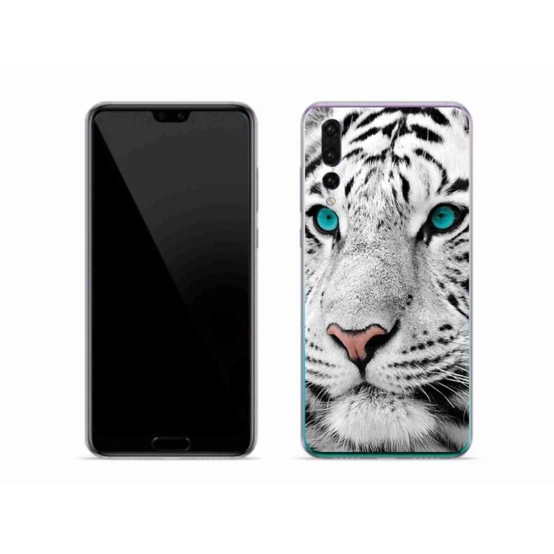 Gelový kryt mmCase na mobil Huawei P20 Pro - bílý tygr