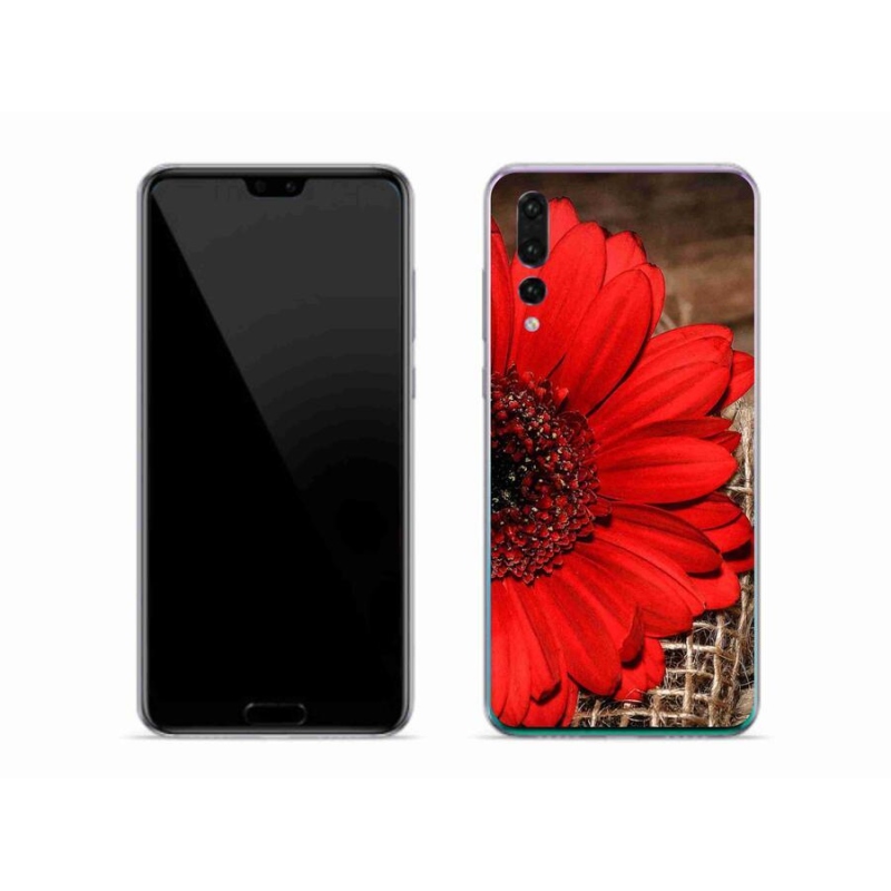 Gelový kryt mmCase na mobil Huawei P20 Pro - gerbera