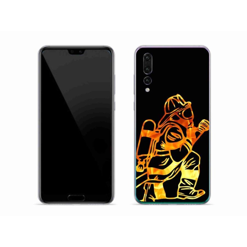 Gelový kryt mmCase na mobil Huawei P20 Pro - hasič 1