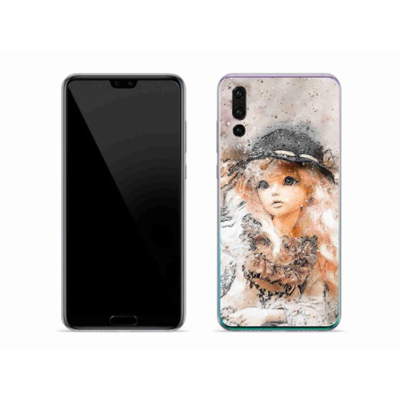 Gelový kryt mmCase na mobil Huawei P20 Pro - holčička s kloboukem