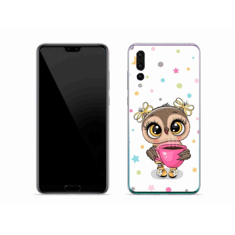 Gelový kryt mmCase na mobil Huawei P20 Pro - kreslená sovička