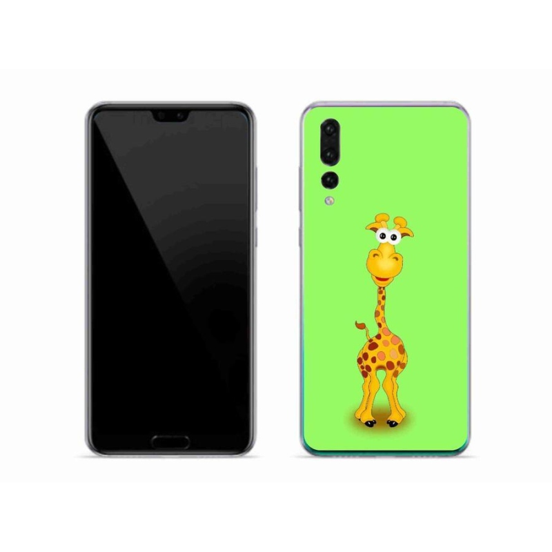Gelový kryt mmCase na mobil Huawei P20 Pro - kreslená žirafa