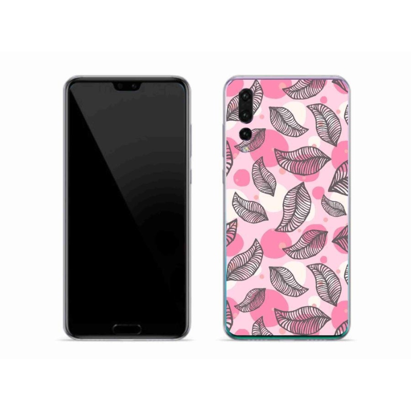 Gelový kryt mmCase na mobil Huawei P20 Pro - kreslené padající listy