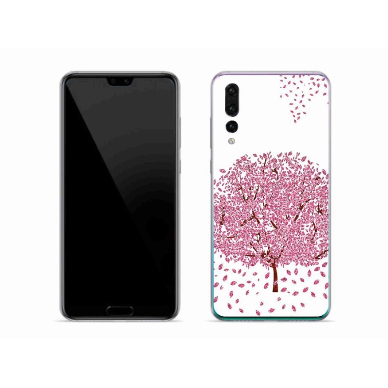 Gelový kryt mmCase na mobil Huawei P20 Pro - kreslený strom s listy