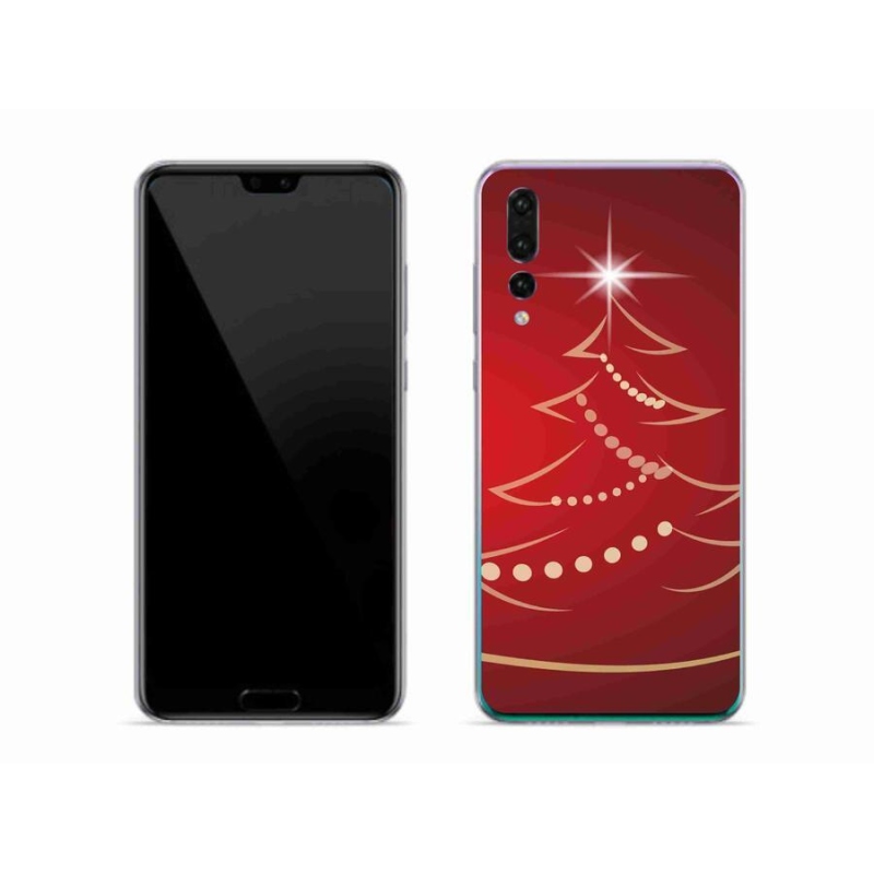 Gelový kryt mmCase na mobil Huawei P20 Pro - kreslený vánoční stromek