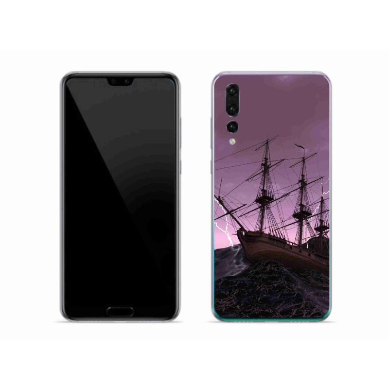 Gelový kryt mmCase na mobil Huawei P20 Pro - loď v bouři
