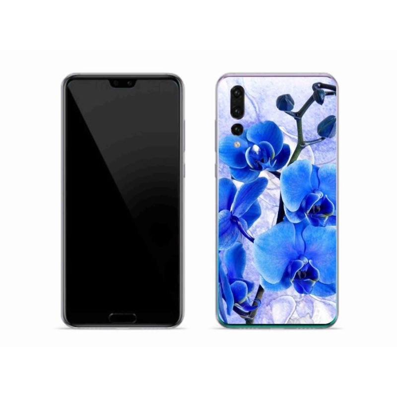 Gelový kryt mmCase na mobil Huawei P20 Pro - modré květy