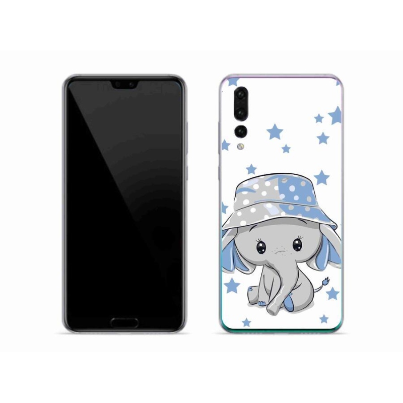 Gelový kryt mmCase na mobil Huawei P20 Pro - modrý slon