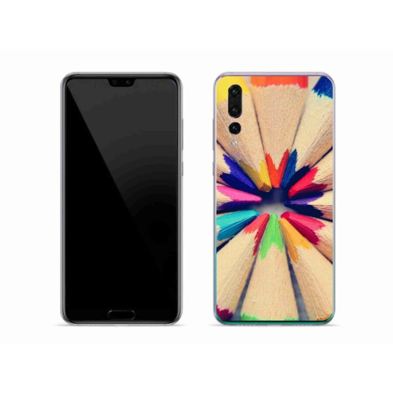 Gelový kryt mmCase na mobil Huawei P20 Pro - pastelky