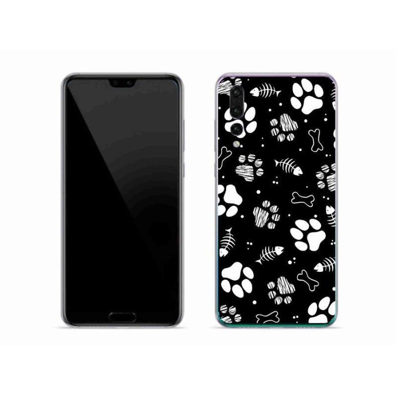 Gelový kryt mmCase na mobil Huawei P20 Pro - psí tlapky