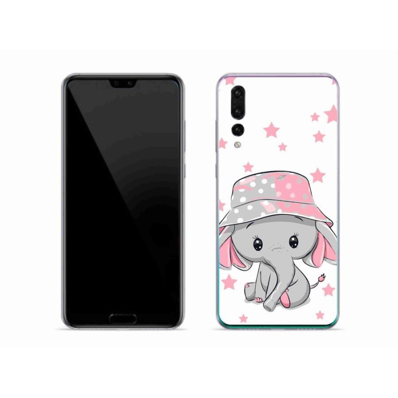 Gelový kryt mmCase na mobil Huawei P20 Pro - růžový slon