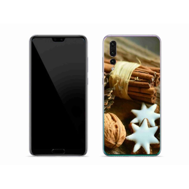 Gelový kryt mmCase na mobil Huawei P20 Pro - skořice a perníčky
