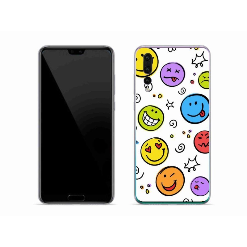 Gelový kryt mmCase na mobil Huawei P20 Pro - smajlíci