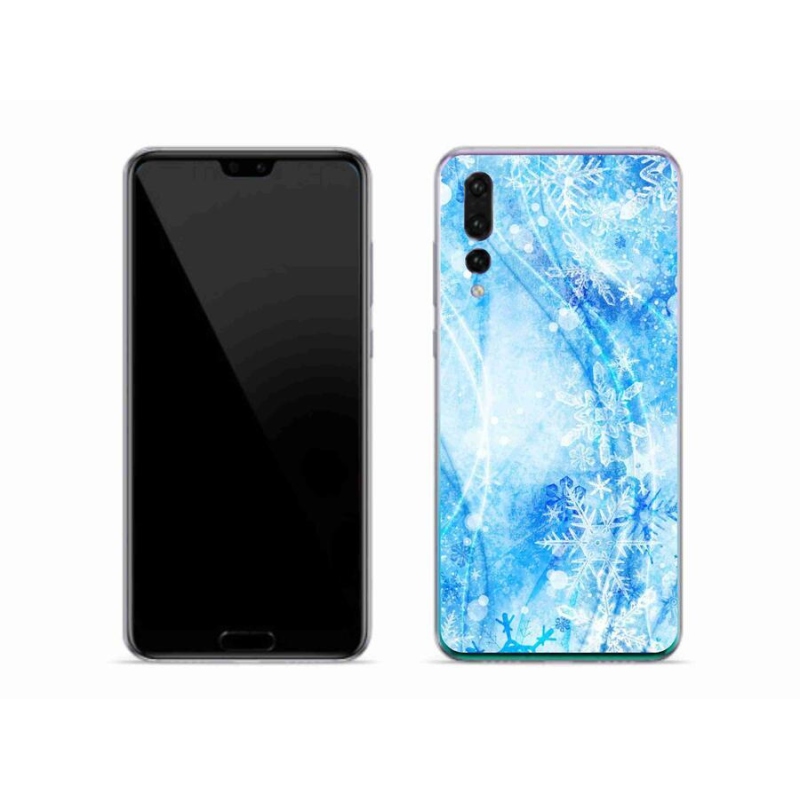 Gelový kryt mmCase na mobil Huawei P20 Pro - sněhové vločky