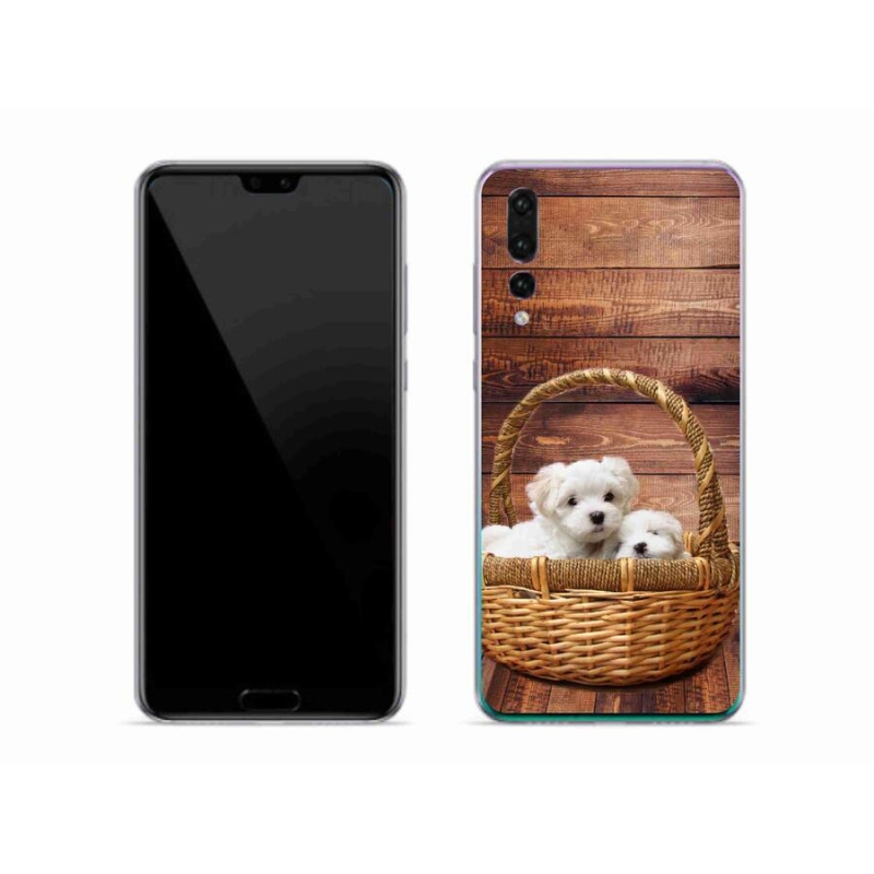 Gelový kryt mmCase na mobil Huawei P20 Pro - štěňátka