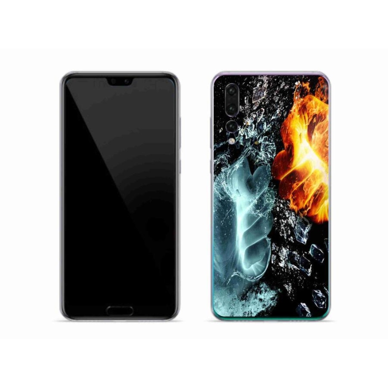 Gelový kryt mmCase na mobil Huawei P20 Pro - voda a oheň