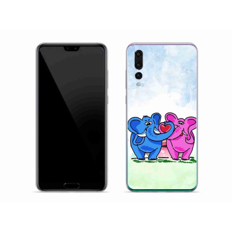 Gelový kryt mmCase na mobil Huawei P20 Pro - zamilovaní sloni