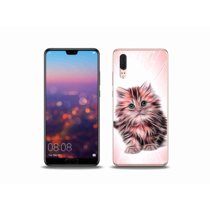 Gelový kryt mmCase na mobil Huawei P20 - roztomilé kotě