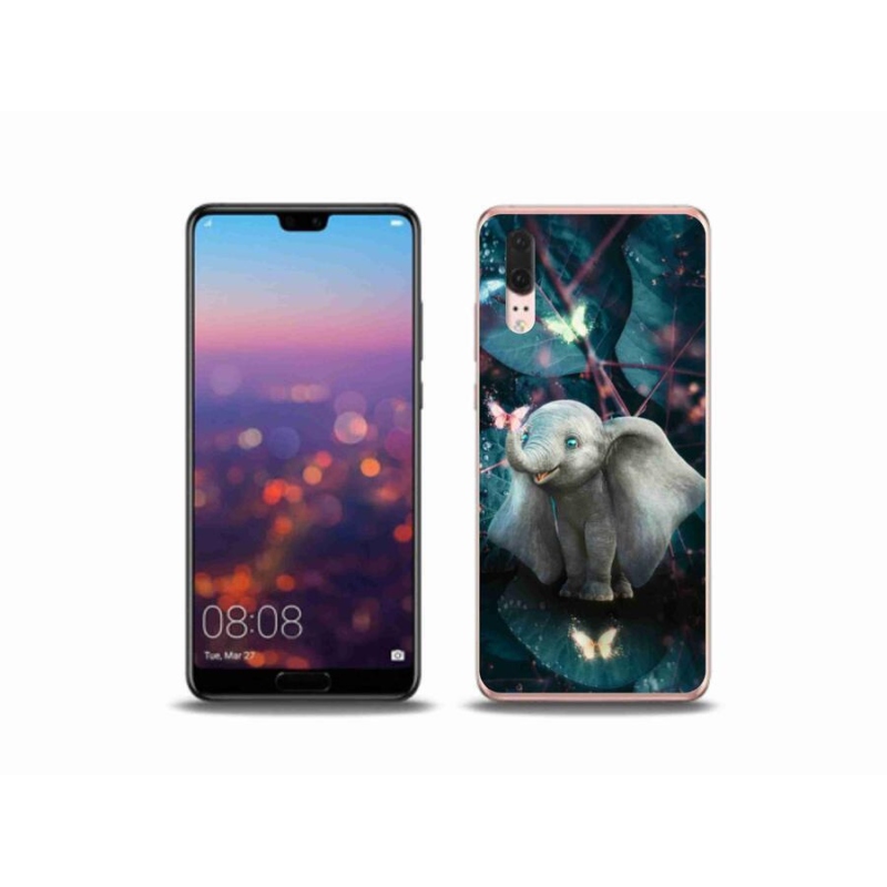 Gelový kryt mmCase na mobil Huawei P20 - roztomilý slon