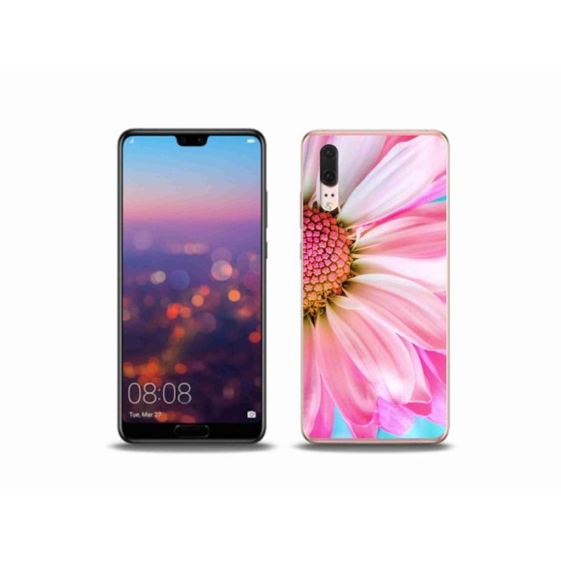 Gelový kryt mmCase na mobil Huawei P20 - růžová květina