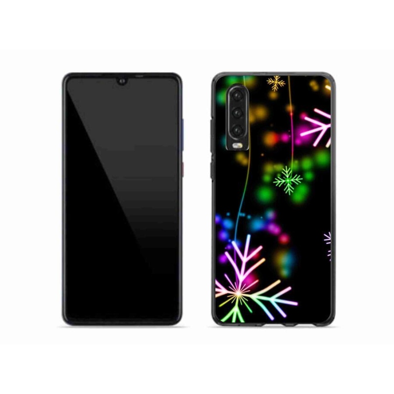 Gelový kryt mmCase na mobil Huawei P30 - barevné vločky