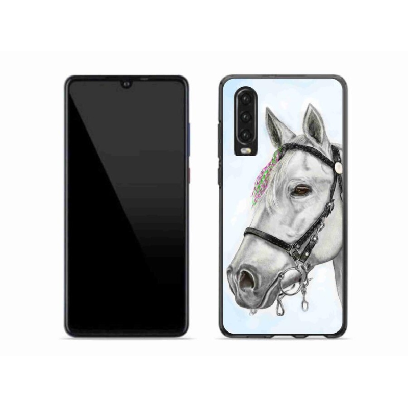 Gelový kryt mmCase na mobil Huawei P30 - bílý kůň 1