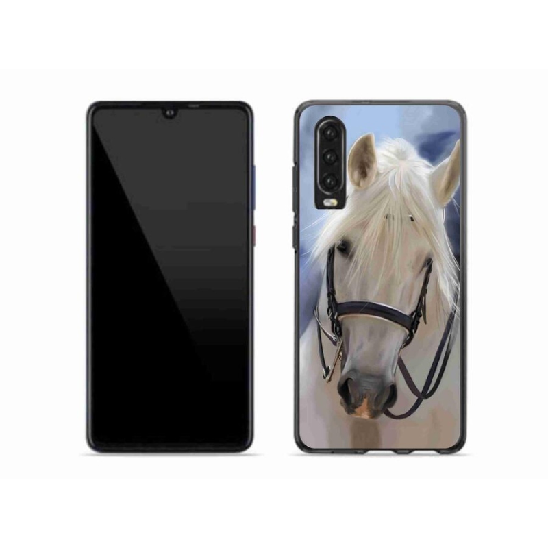 Gelový kryt mmCase na mobil Huawei P30 - bílý kůň