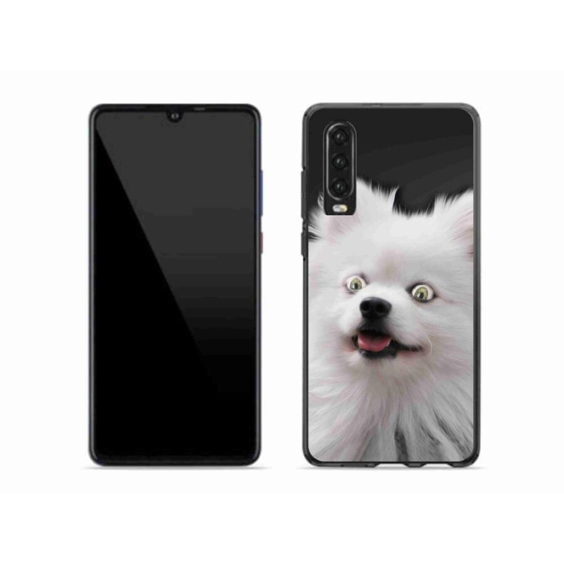 Gelový kryt mmCase na mobil Huawei P30 - bílý špic