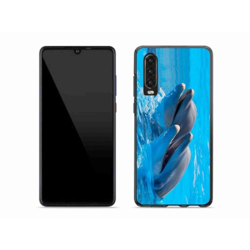 Gelový kryt mmCase na mobil Huawei P30 - delfíni