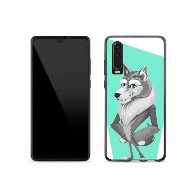 Gelový kryt mmCase na mobil Huawei P30 - kreslený vlk