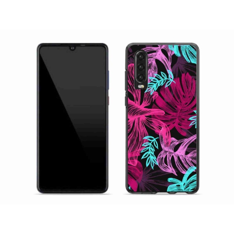 Gelový kryt mmCase na mobil Huawei P30 - květiny 1