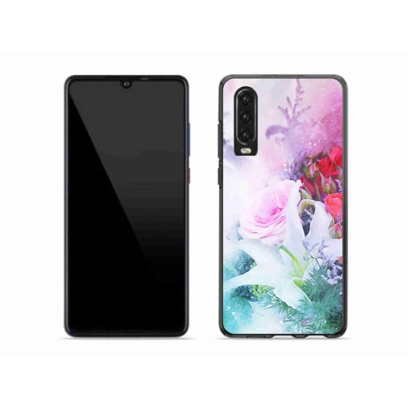 Gelový kryt mmCase na mobil Huawei P30 - květiny 4