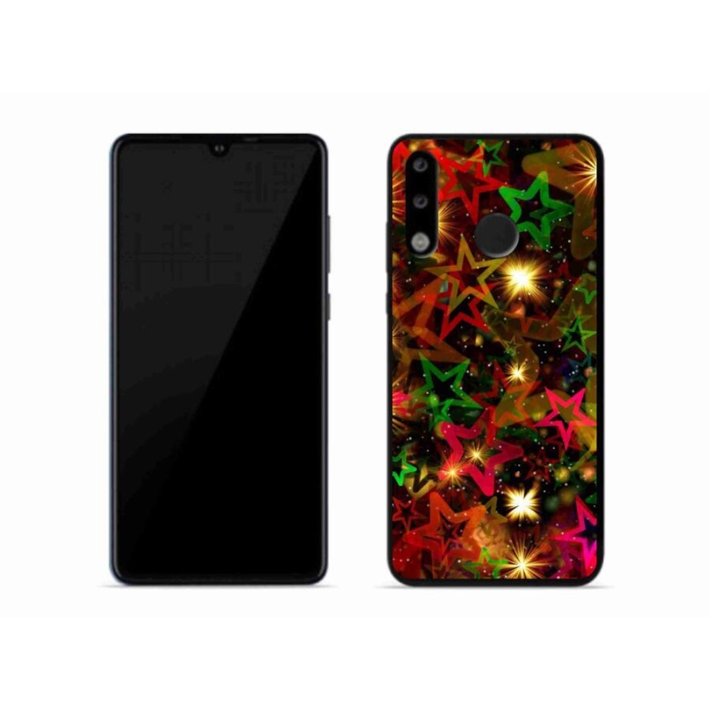 Gelový kryt mmCase na mobil Huawei P30 Lite - barevné hvězdičky