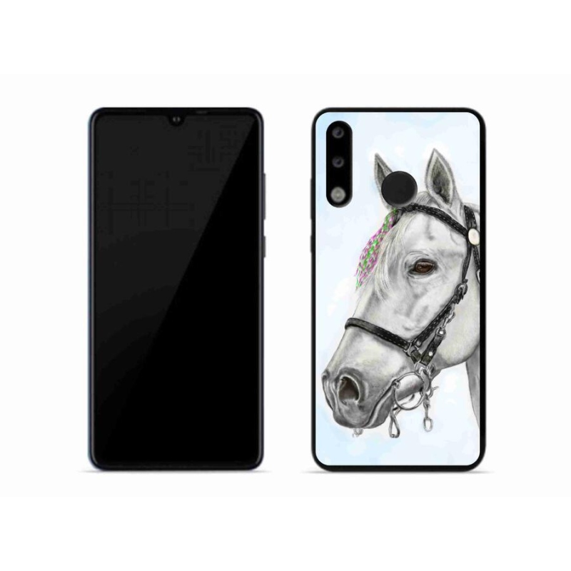 Gelový kryt mmCase na mobil Huawei P30 Lite - bílý kůň 1