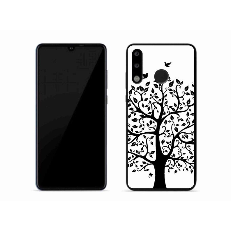 Gelový kryt mmCase na mobil Huawei P30 Lite - černobílý strom