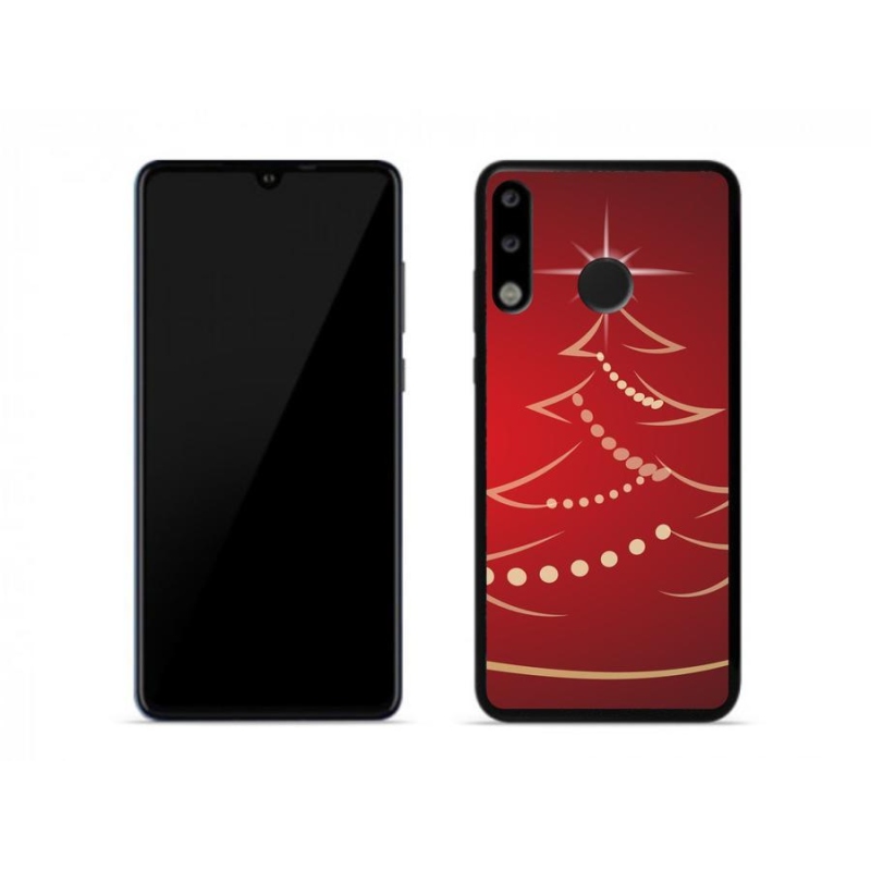 Gelový kryt mmCase na mobil Huawei P30 Lite - kreslený vánoční stromek