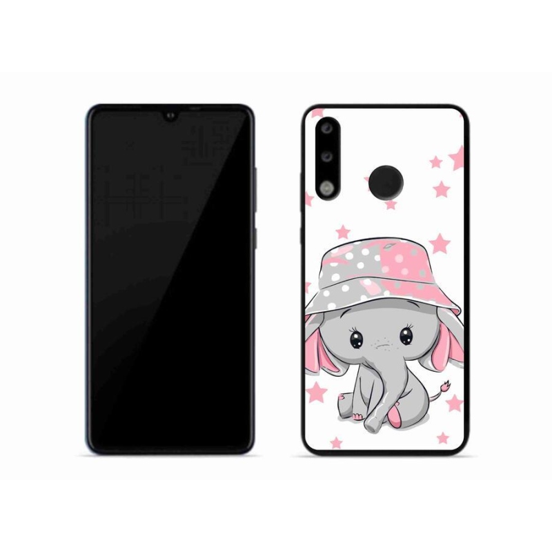 Gelový kryt mmCase na mobil Huawei P30 Lite - růžový slon