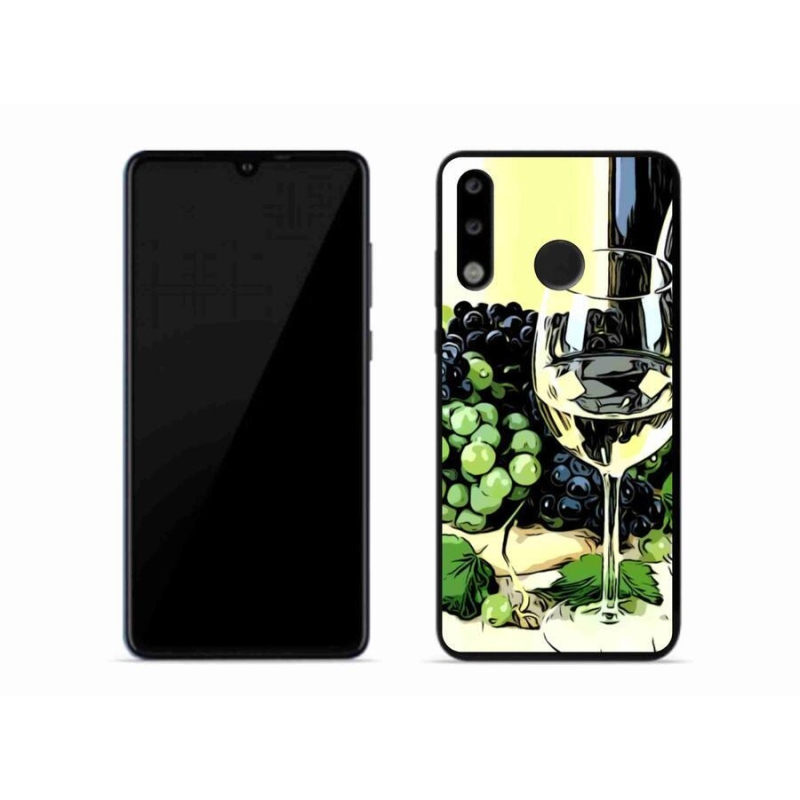 Gelový kryt mmCase na mobil Huawei P30 Lite - sklenka vína