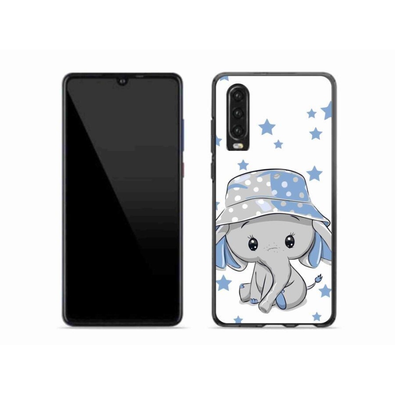 Gelový kryt mmCase na mobil Huawei P30 - modrý slon