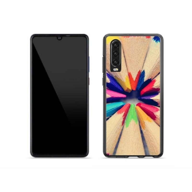 Gelový kryt mmCase na mobil Huawei P30 - pastelky