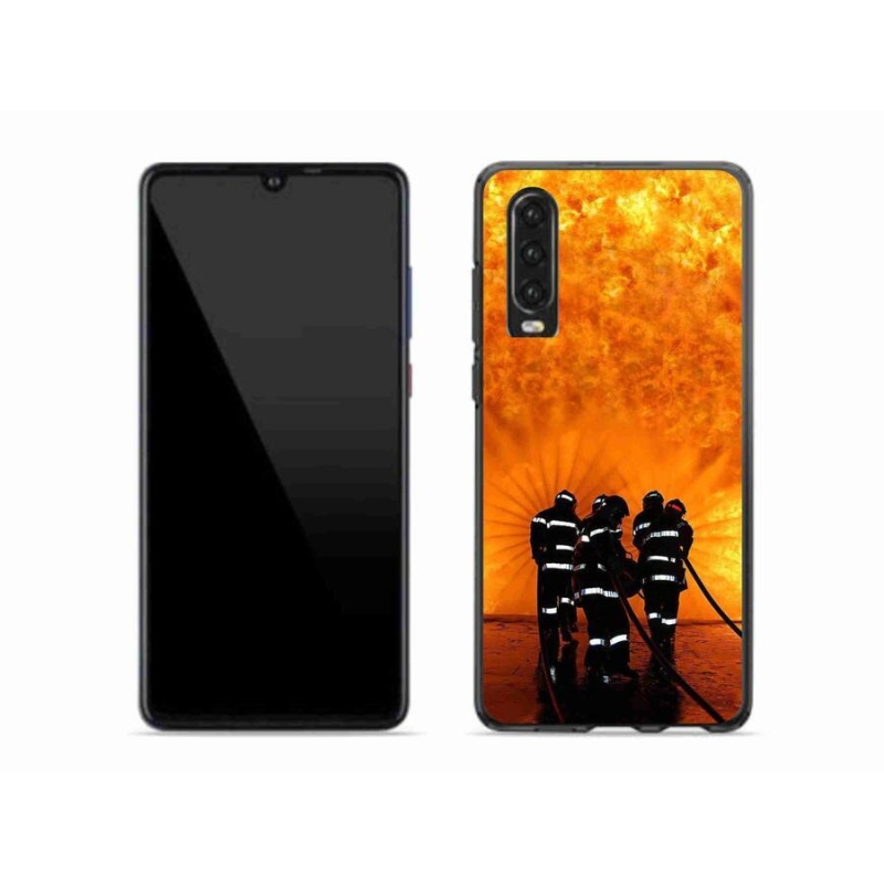 Gelový kryt mmCase na mobil Huawei P30 - požár