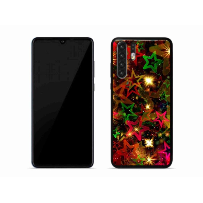 Gelový kryt mmCase na mobil Huawei P30 Pro - barevné hvězdičky