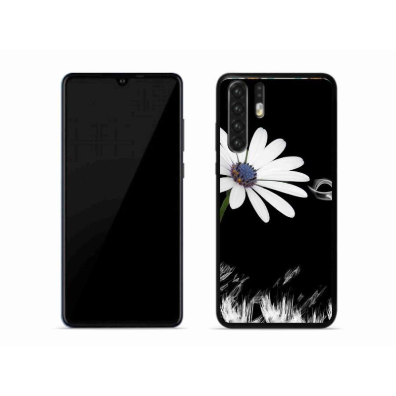 Gelový kryt mmCase na mobil Huawei P30 Pro - bílá květina