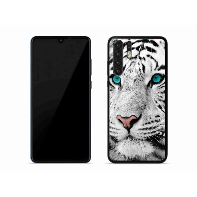 Gelový kryt mmCase na mobil Huawei P30 Pro - bílý tygr