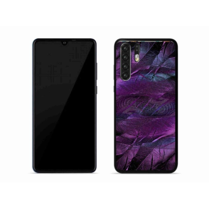 Gelový kryt mmCase na mobil Huawei P30 Pro - fialová pírka