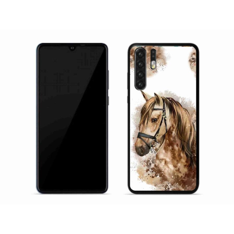 Gelový kryt mmCase na mobil Huawei P30 Pro - hnědý kreslený kůň