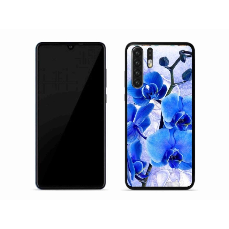 Gelový kryt mmCase na mobil Huawei P30 Pro - modré květy