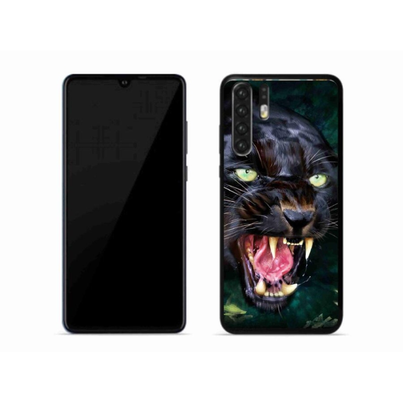 Gelový kryt mmCase na mobil Huawei P30 Pro - rozzuřený černý panter